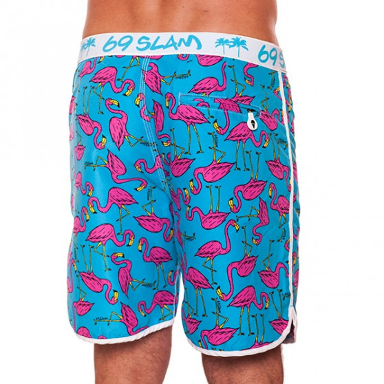 Pánské Plavky 69SLAM Krátké Boardshort Medium Flamingo Blue