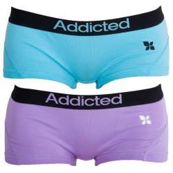 2PACK dámské kalhotky Addicted fialová modrá