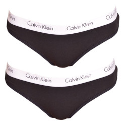 2PACK dámská tanga Calvin Klein černá (QD3583E-001)