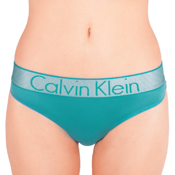 Dámská tanga Calvin Klein zelená (QF4054E-1MZ)
