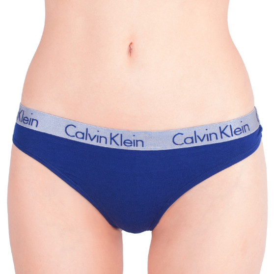 Dámská tanga Calvin Klein modrá (QD3539E-SX1)
