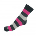Ponožky Infantia Classicline růžovo šedo černé pruhy