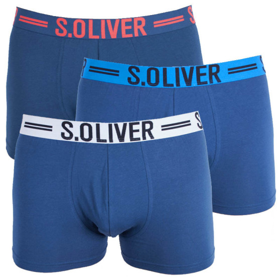 3PACK pánské boxerky S.Oliver modré (26.899.97.4229.12C1)