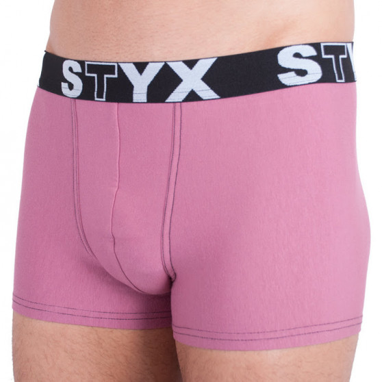 Pánské boxerky Styx sportovní guma růžové (G9)