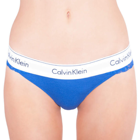 Dámská tanga Calvin Klein modrá (QF4585E-PZ6)