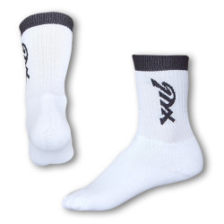 Ponožky Styx classic bílé s černým nápisem (H221)