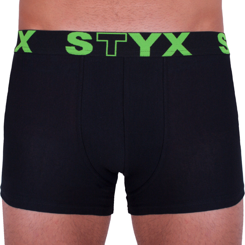 E-shop Pánské boxerky Styx sportovní guma nadrozměr černé