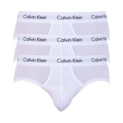 3PACK pánské slipy Calvin Klein bílé (U2661G-100)