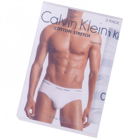 3PACK pánské slipy Calvin Klein bílé (U2661G-100)