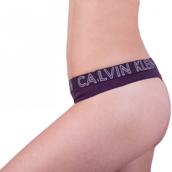 Dámská tanga Calvin Klein fialová (QD3636E-2ZI)