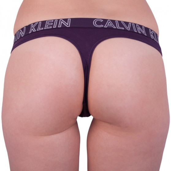 Dámská tanga Calvin Klein fialová (QD3636E-2ZI)