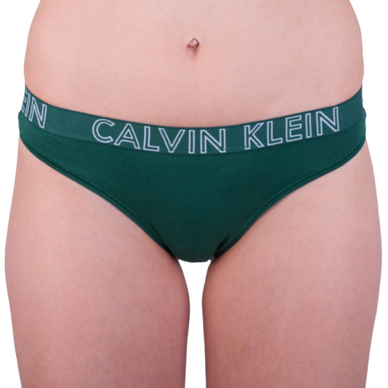 Dámská tanga Calvin Klein zelená (QD3636E-YG5)