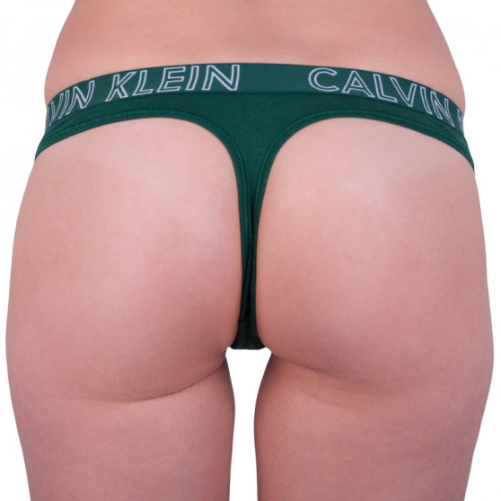 Dámská tanga Calvin Klein zelená (QD3636E-YG5)