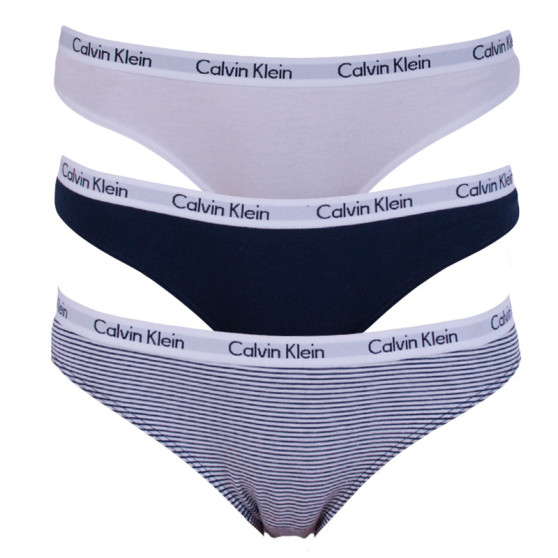 3PACK dámská tanga Calvin Klein vícebarevná (QD3587E-YS3)