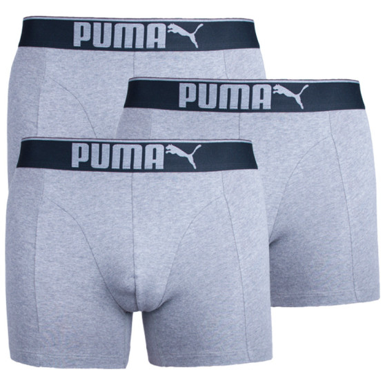 3PACK pánské boxerky Puma šedé (681030001 032)