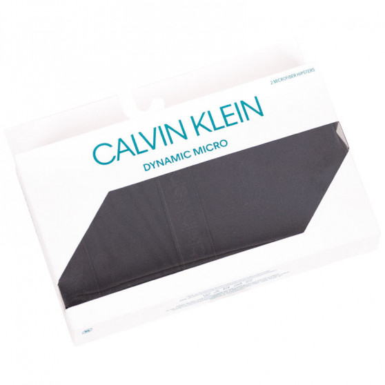 2PACK dámské kalhotky Calvin Klein černé (QD3696E-001)