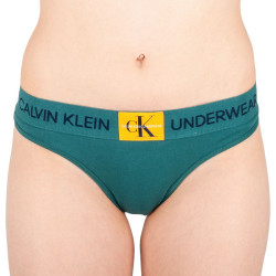 Dámská tanga Calvin Klein zelená (QF4920E-ZAY)