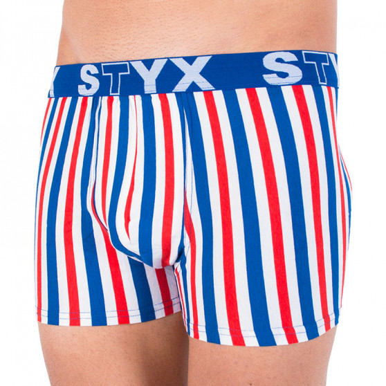 Pánské boxerky Styx long sportovní guma vícebarevné (U863)