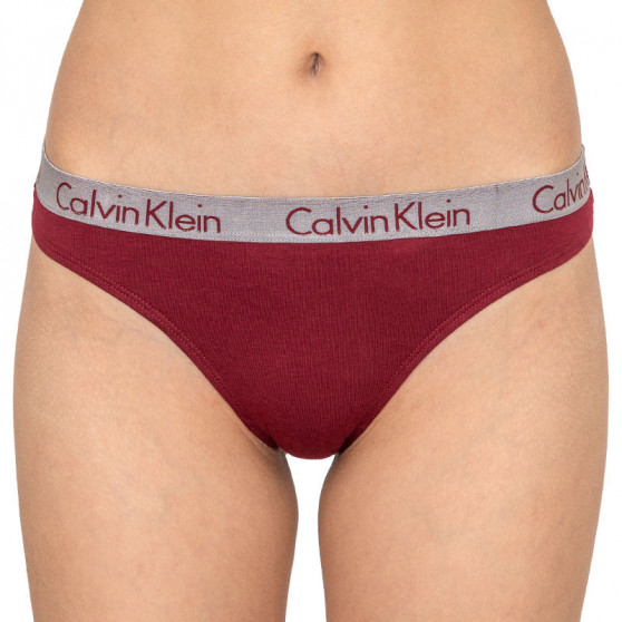 3PACK dámská tanga Calvin Klein vícebarevná (QD3590E-RJV)