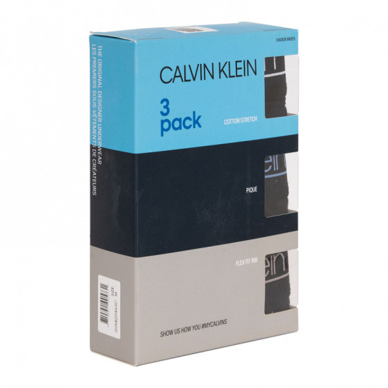 3PACK pánské boxerky Calvin Klein černé (NB2008A-001)