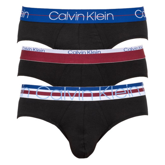 3PACK pánské slipy Calvin Klein černé (NB1896A-KL5)