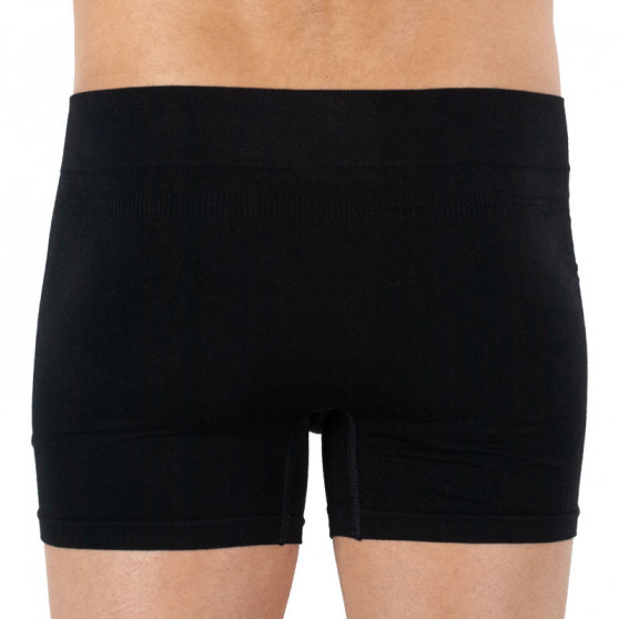 Pánské boxerky Gino bambusové bezešvé černé (54006)
