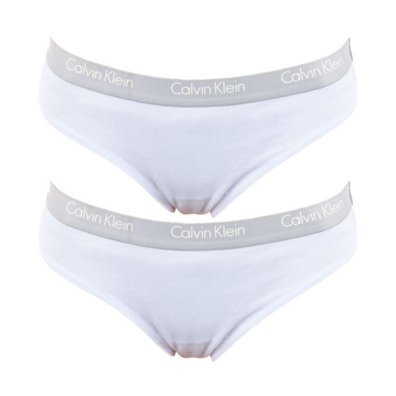 2PACK dámské kalhotky Calvin Klein bílé (QD3584E-100)