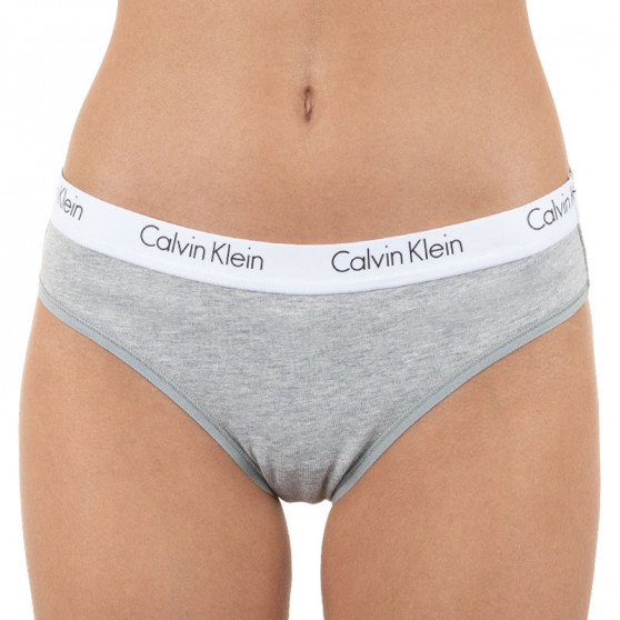2PACK dámské kalhotky Calvin Klein šedé (QD3584E-020)