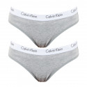 2PACK dámské kalhotky Calvin Klein šedé (QD3584E-020)