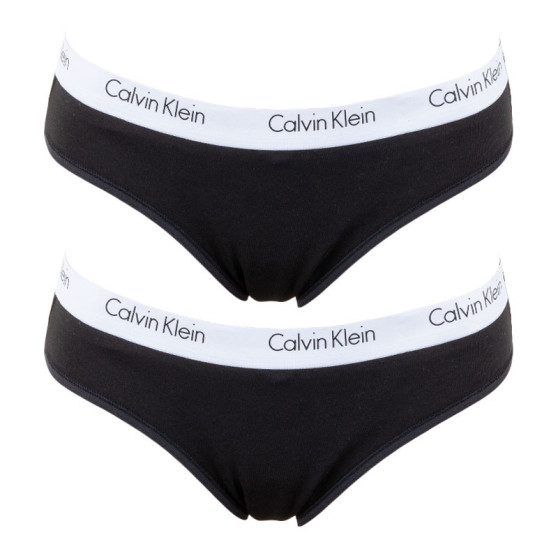 2PACK dámské kalhotky Calvin Klein černé (QD3584E-001)