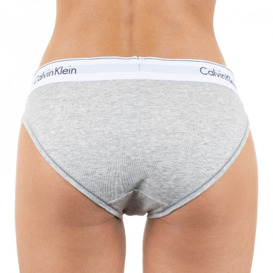 Dámské kalhotky Calvin Klein nadrozměr šedé (QF5118E-020)