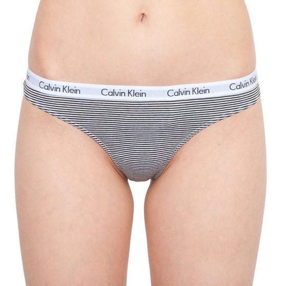 3PACK dámská tanga Calvin Klein vícebarevná (QD3587E-QT6)