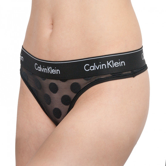 Dámská tanga Calvin Klein černá (QF5849E-6WA)