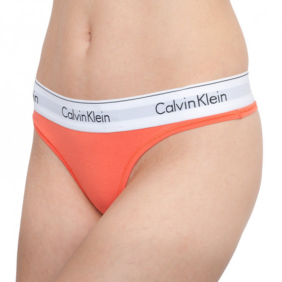 Dámská tanga Calvin Klein oranžová (F3786E-GPT)