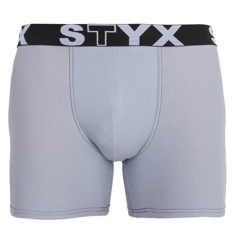 E-shop Pánské boxerky Styx long sportovní guma světle šedé
