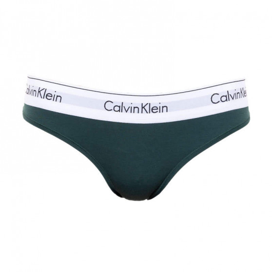 Dámské kalhotky Calvin Klein tmavě zelené (F3787E-CP2)