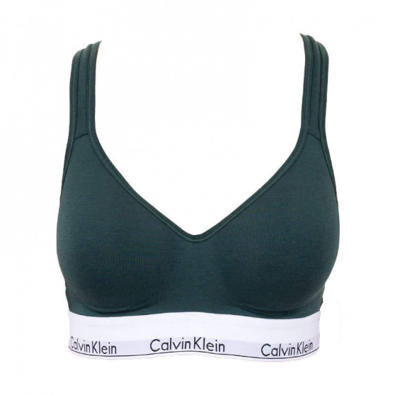 Dámská podprsenka Calvin Klein tmavě zelená (QF1654E-CP2)
