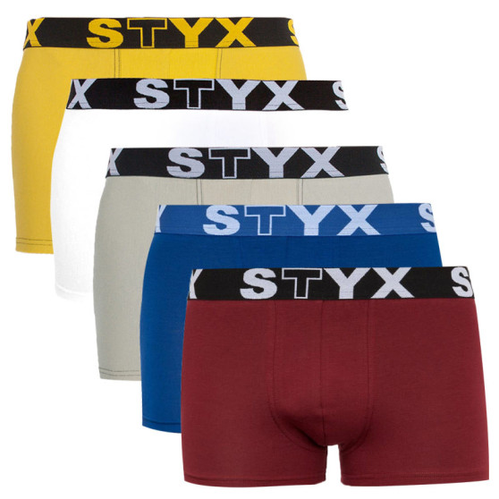 5PACK pánské boxerky Styx sportovní guma vícebarevné (G96860616265)