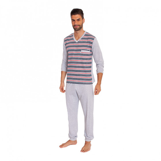 Pánské pyžamo Foltýn nadrozměr šedé (FPDN4)