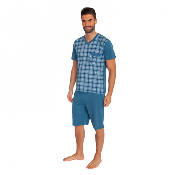 Pánské pyžamo Foltýn nadrozměr modré (FPKN7)