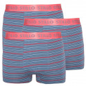 3PACK pánské boxerky Stillo šedé s červenými proužky (STP-0101010)