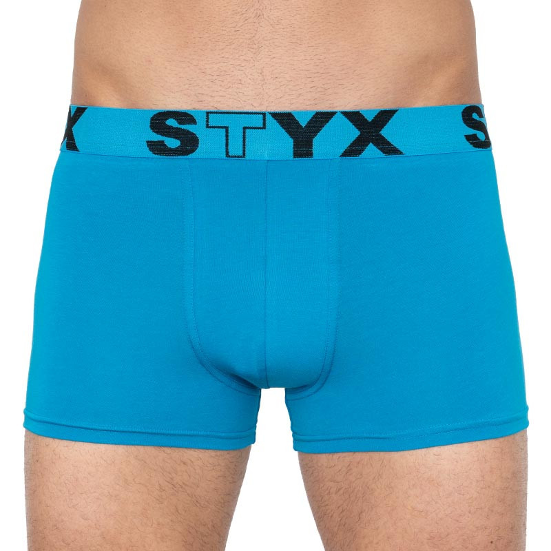 E-shop Pánské boxerky Styx sportovní guma nadrozměr světle modré