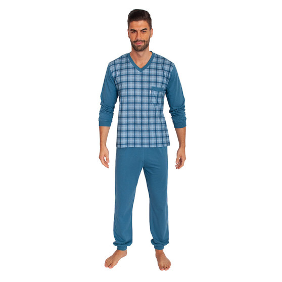 Pánské pyžamo Foltýn nadrozměr modré (FPDN3)