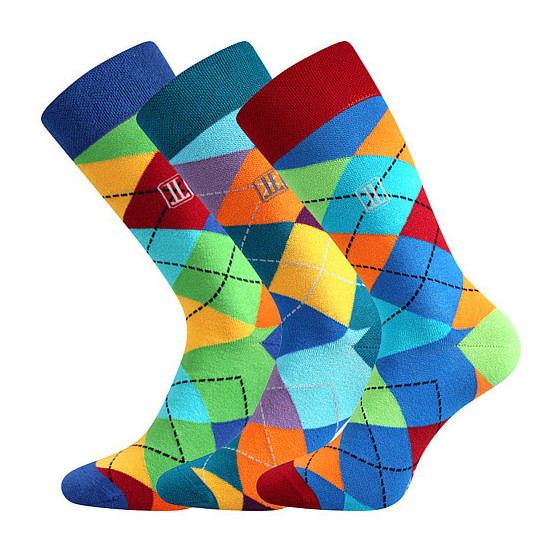 3PACK ponožky Lonka vícebarevné (Dikarus)