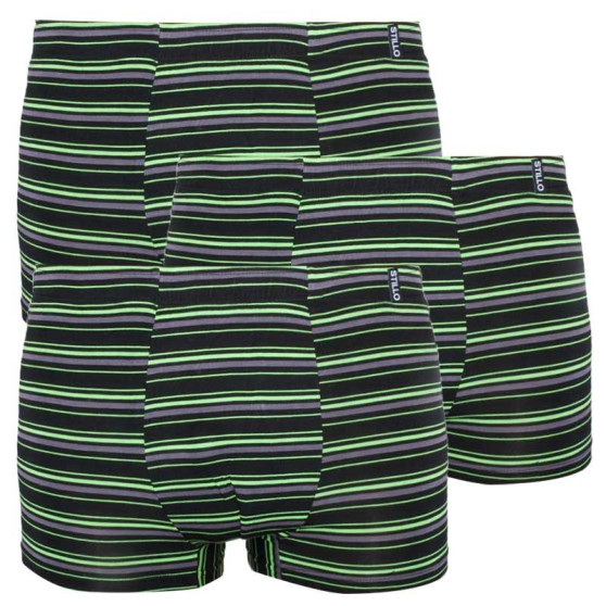 3PACK pánské boxerky Stillo bambusové zelené (STP-0151515)