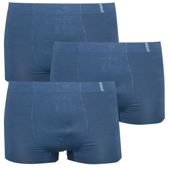 3PACK pánské boxerky Stillo bambusové modré (STP-0141414)