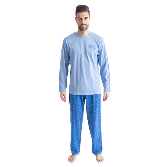 Pánské pyžamo Gino světle modré (79089)