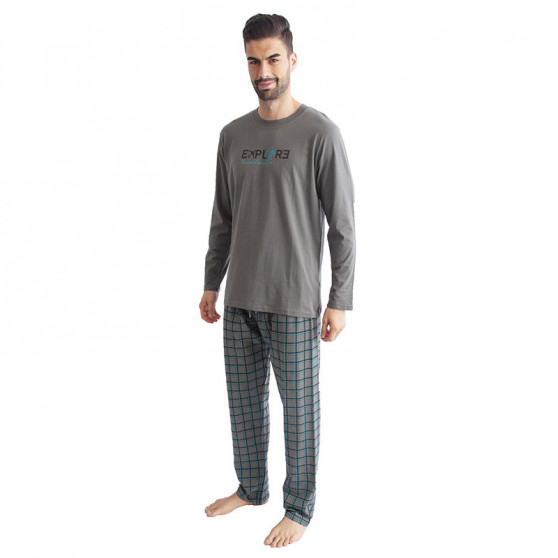 Pánské pyžamo Gino tmavě šedé (79095)