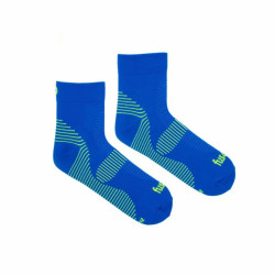 Veselé sportovní kompresní ponožky Fusakle kotník modrý (--0766)
