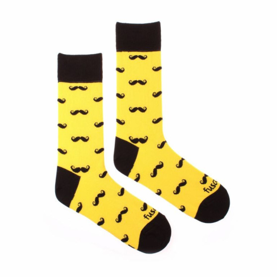 Veselé ponožky Fusakle fousáč žlutý (--0005)